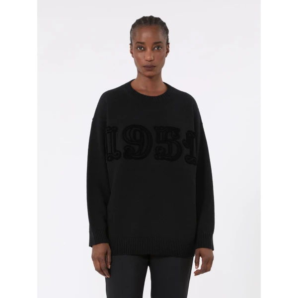 Max Mara Fido Wool and Cashmere Jumper in Black | Sweaters | Coveti