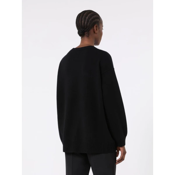 Max Mara Fido Wool and Cashmere Jumper in Black | Sweaters | Coveti