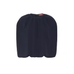 Max Mara Fieno Lightweight Cady Blouse in Midnight Blue | Blouse | Coveti