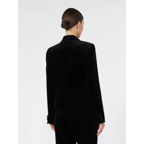 Max Mara Filante Velvet Tuxedo Jacket in Black | Blazers | Coveti