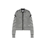 Max Mara Film Cotton Cordonnet Cardigan in White Blue | Cardigan | Coveti