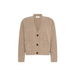 Max Mara Filmato Wool V-Neck Cardigan in Hazelnut Brown | Cardigan | Coveti