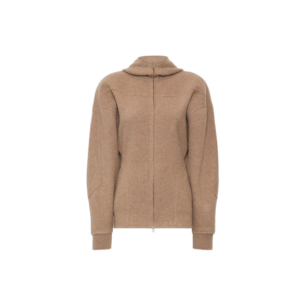 Max Mara Filtro Wool and Cashmere Jersey Sweatshirt in Beige | Sweaters | Coveti