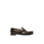 Max Mara Fingere Crocodile-Print Leather Loafers in Chocolate | Loafers | Coveti