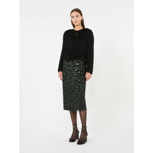 Max Mara Finito Embroidered Tulle Pencil Skirt in Green | Pencil Skirts | Coveti