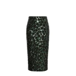 Max Mara Finito Embroidered Tulle Pencil Skirt in Green | Pencil Skirts | Coveti