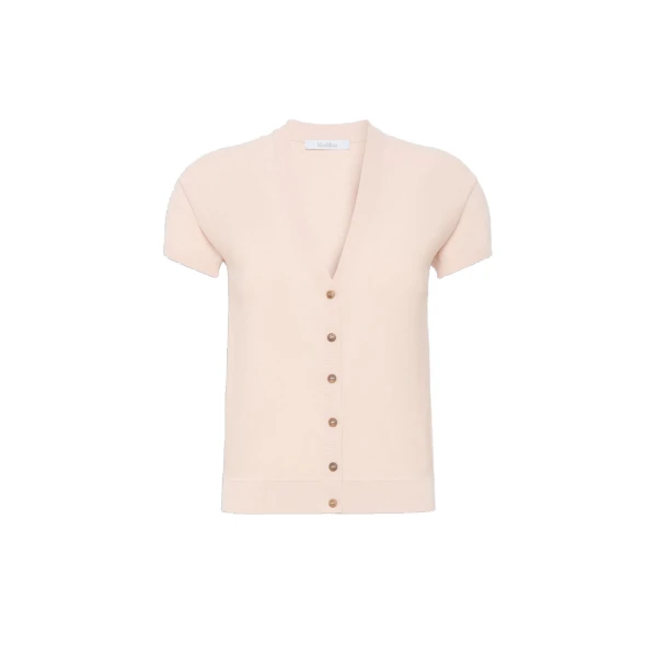 Max Mara Finito Viscose Crepe Cardigan in Pink | Cardigan | Coveti