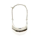 Max Mara Fiocchi Crescent Pendant Necklace in Silver | Women | Coveti