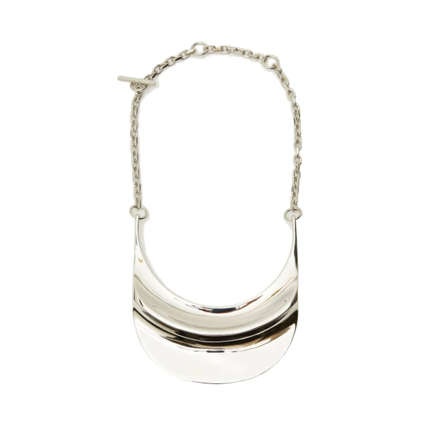 Fiocchi Crescent Pendant Necklace in Silver