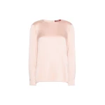 Max Mara Fiordi Silk Satin Blouse in Pink | Blouse | Coveti