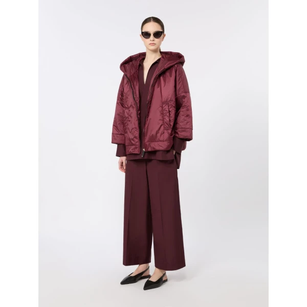 Max Mara Fiore Padded Hooded Water-Repellent Jacket in Red | Jackets | Coveti