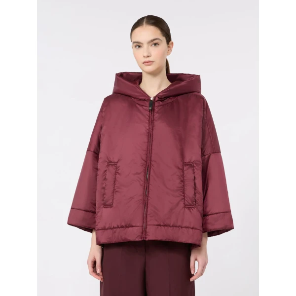 Max Mara Fiore Padded Hooded Water-Repellent Jacket in Red | Jackets | Coveti