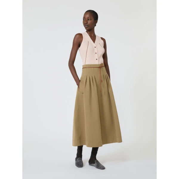 Max Mara Fiorire Cotton and Viscose Gilet in Pink | Sweaters | Coveti