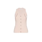 Max Mara Fiorire Cotton and Viscose Gilet in Pink | Sweaters | Coveti