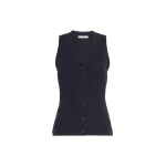 Max Mara Fiorire Cotton and Viscose Gilet in Ultramarine | Sweaters | Coveti
