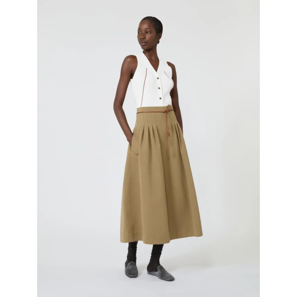 Max Mara Fiorire Cotton and Viscose Gilet in White | Sweaters | Coveti