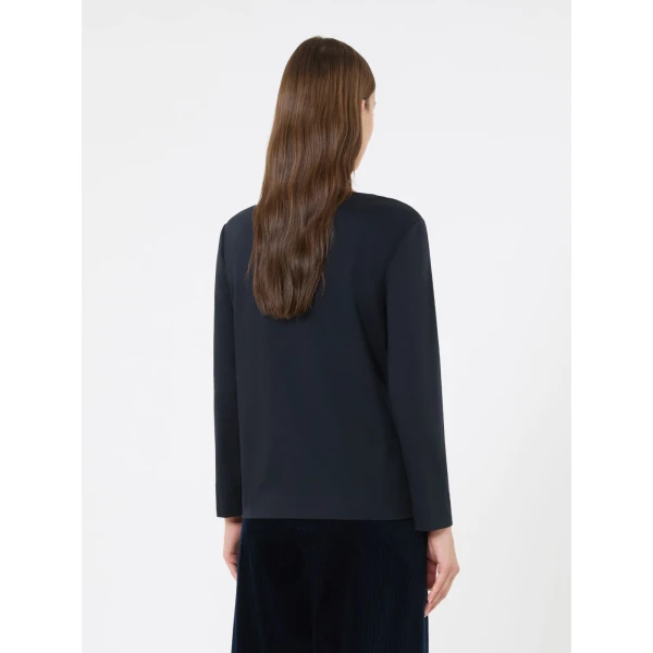Max Mara Fiorito Cotton Jersey T-Shirt in Ultramarine | T-shirts | Coveti