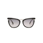 Max Mara Fischio Acetate Butterfly Glasses in Black | Sunglasses | Coveti