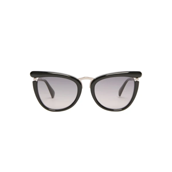Max Mara Fischio Acetate Butterfly Glasses in Black | Sunglasses | Coveti