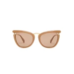 Max Mara Fischio Acetate Butterfly Glasses in Camel | Sunglasses | Coveti