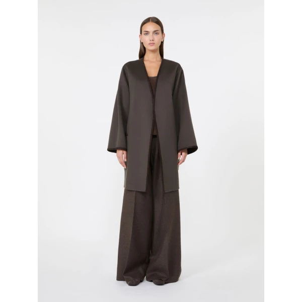 Max Mara Flipper Cashmere Cape-Style Coat in Mud | Coats | Coveti