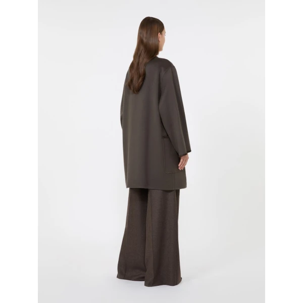 Max Mara Flipper Cashmere Cape-Style Coat in Mud | Coats | Coveti