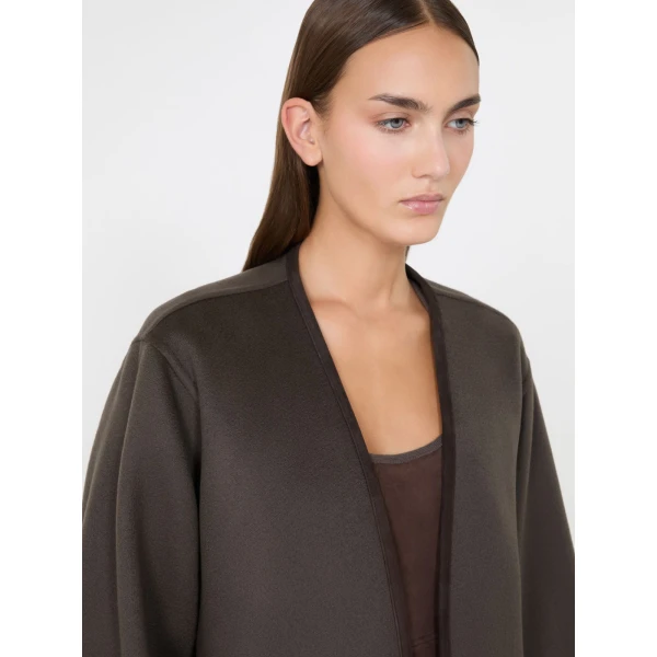 Max Mara Flipper Cashmere Cape-Style Coat in Mud | Coats | Coveti
