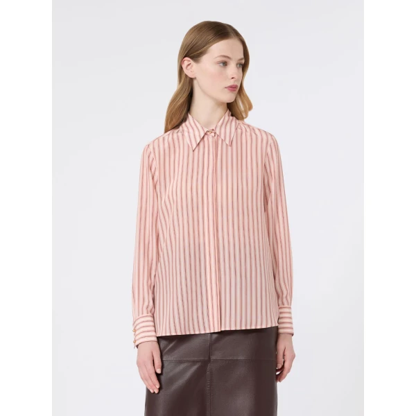 Max Mara Flirt Printed Silk Shirt in Fard | Shirts | Coveti