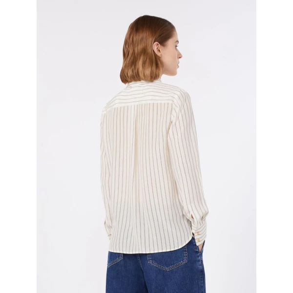 Max Mara Flirt Printed Silk Shirt in Natural | Shirts | Coveti