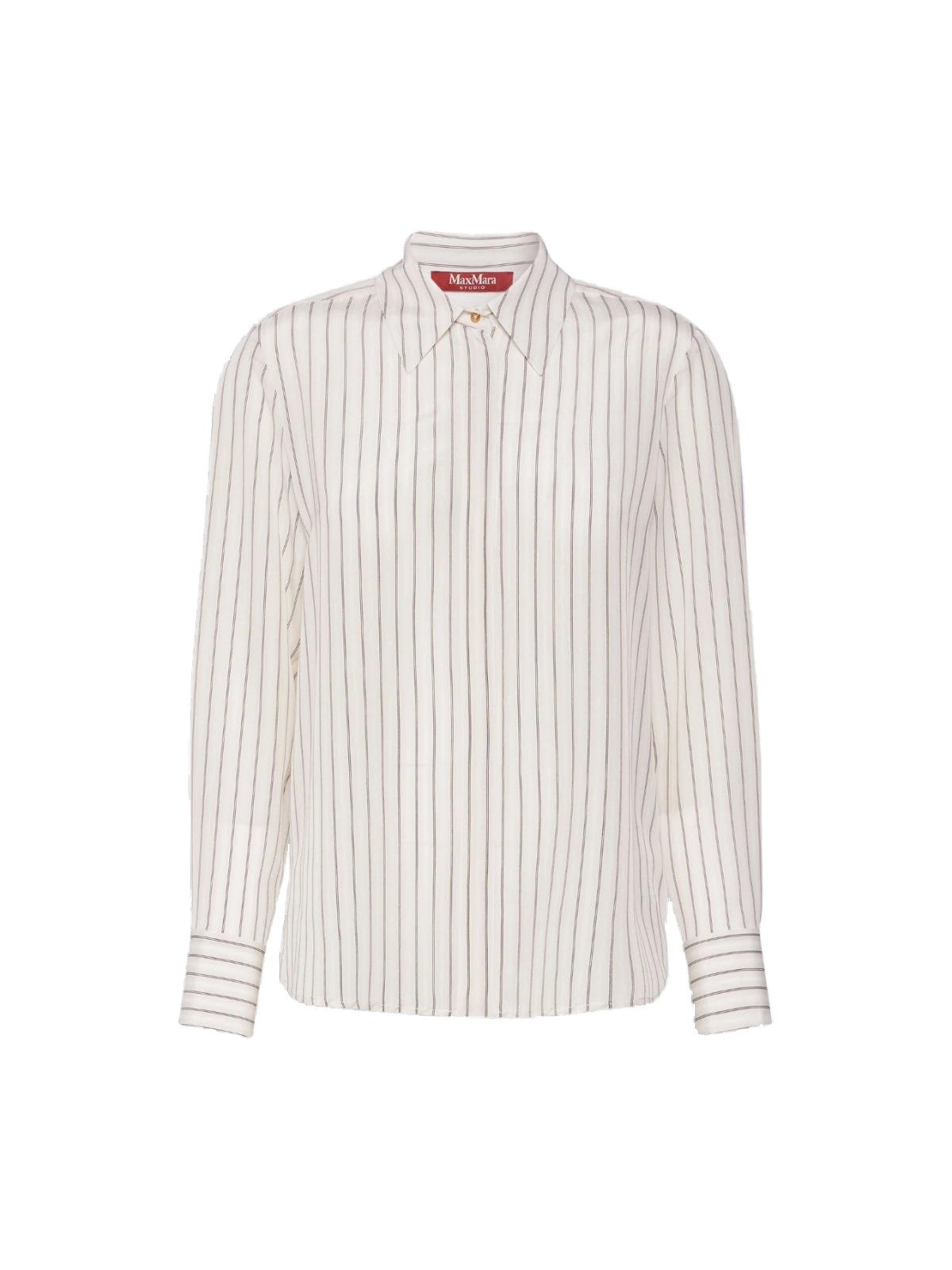 Max Mara Flirt Printed Silk Shirt in Natural Max Mara Flirt Printed Silk Shirt in Natural | Shirts | Coveti