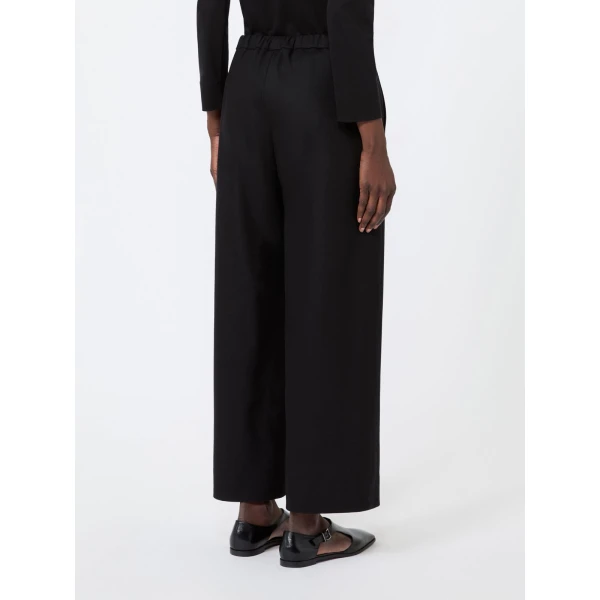 Max Mara Floria Stretch Wool Joggers in Black | Sweatpants | Coveti