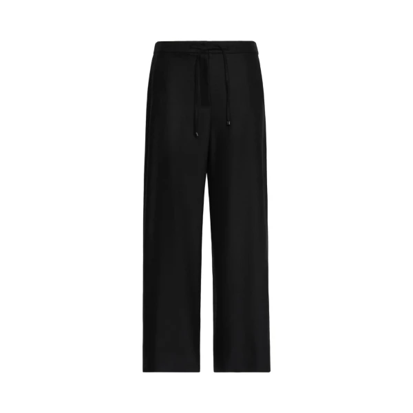 Max Mara Floria Stretch Wool Joggers in Black | Sweatpants | Coveti