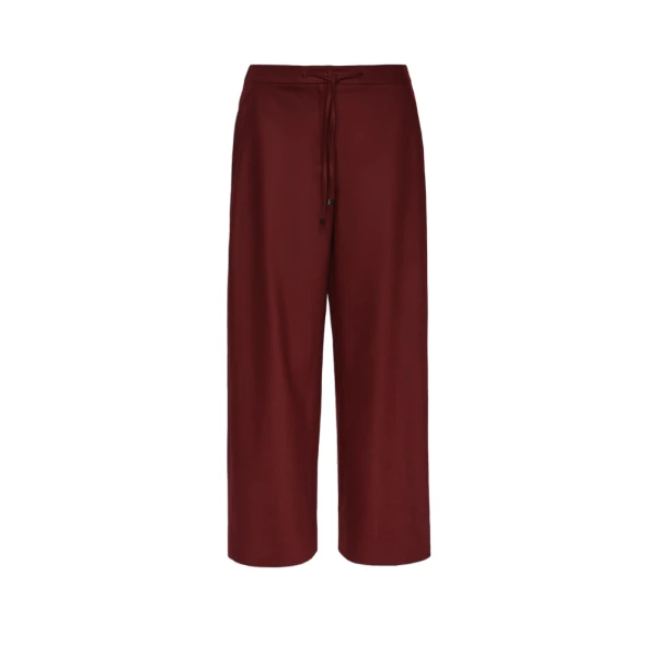 Max Mara Floria Stretch Wool Joggers in Bordeaux | Sweatpants | Coveti