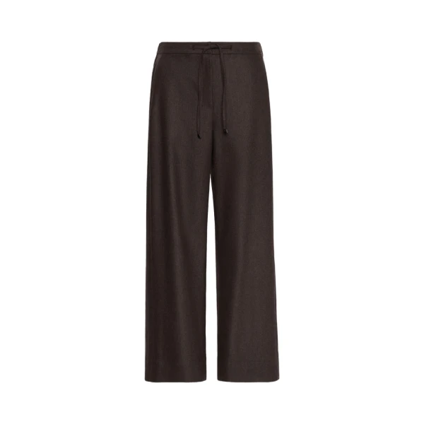Max Mara Floria Stretch Wool Joggers in Brown | Sweatpants | Coveti