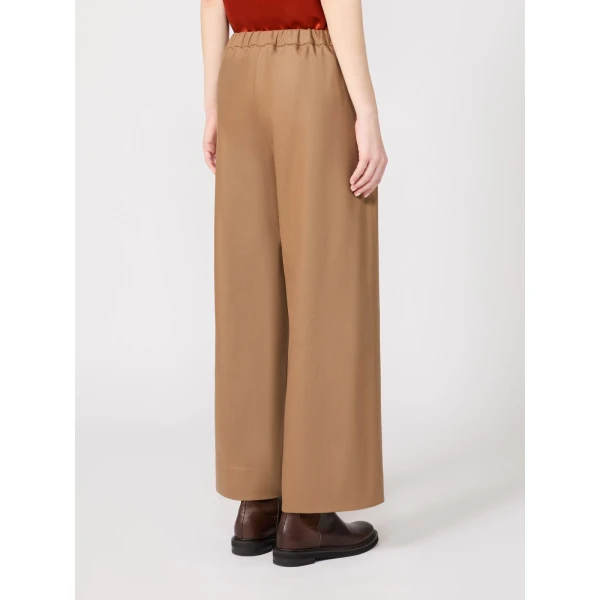 Max Mara Floria Stretch Wool Joggers in Camel | Sweatpants | Coveti