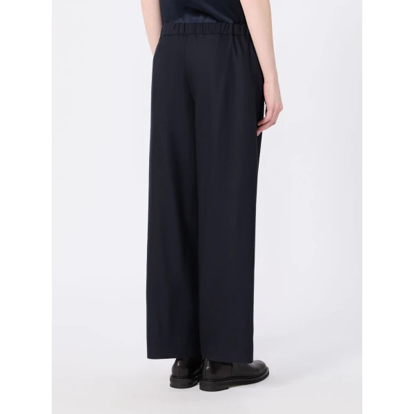 Max Mara Floria Stretch Wool Joggers in Midnight Blue | Sweatpants | Coveti