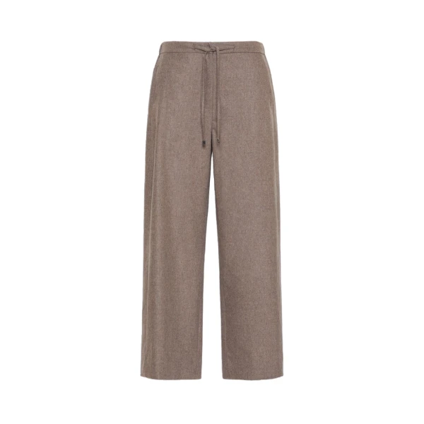 Max Mara Floria Stretch Wool Joggers in Turtledove | Sweatpants | Coveti