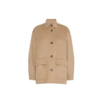 Max Mara Folk Double Wool Shirt Jacket in Camel | Jackets | Coveti