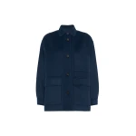 Max Mara Folk Double Wool Shirt Jacket in Ultramarine | Jackets | Coveti