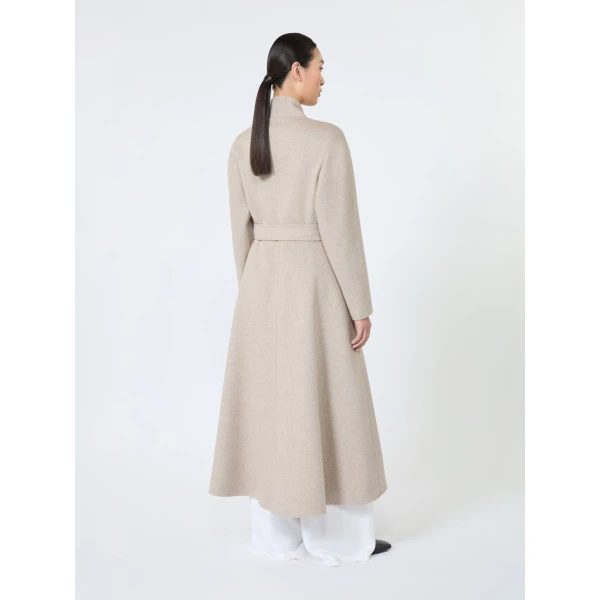 Max Mara Fragola Cashmere Redingote Coat in Sand | Wool Coat | Coveti
