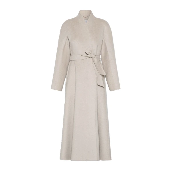 Fragola Cashmere Redingote Coat in Sand