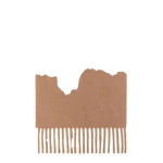 Max Mara Fragore Fringed Wool Scarf in Camel | Scarves | Coveti