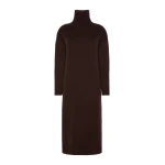 Max Mara Fragore Wool and Cashmere Knit Dress in Dark Brown | Maxi Dresses | Coveti