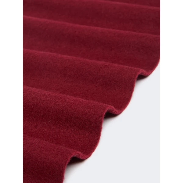 Max Mara Fragore Yarn-Dyed Wool Scarf in Bordeaux | Scarves | Coveti