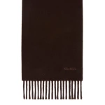 Max Mara Fragore Yarn-Dyed Wool Scarf in Brown | Scarves | Coveti