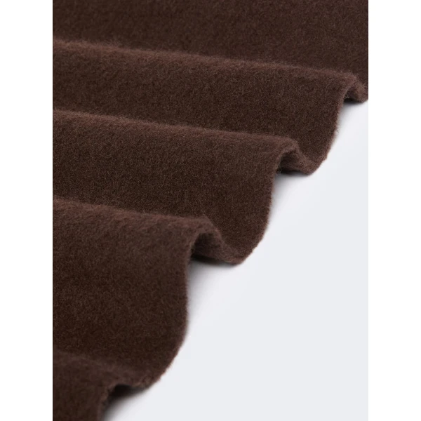 Max Mara Fragore Yarn-Dyed Wool Scarf in Brown | Scarves | Coveti