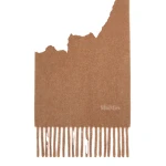Max Mara Fragore Yarn-Dyed Wool Scarf in Camel | Scarves | Coveti