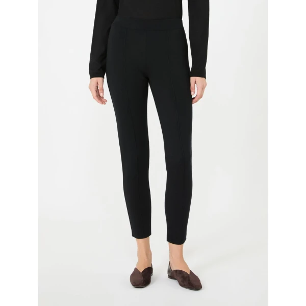 Max Mara Freccia Wool Knit Trousers in Black | Tailored pants | Coveti