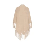 Max Mara Fringed Wool Shawl in Caramel | Scarves | Coveti