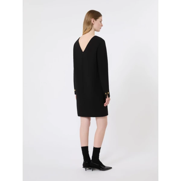 Max Mara Fronda Cady Tunic Dress in Black | Mini Dresses | Coveti